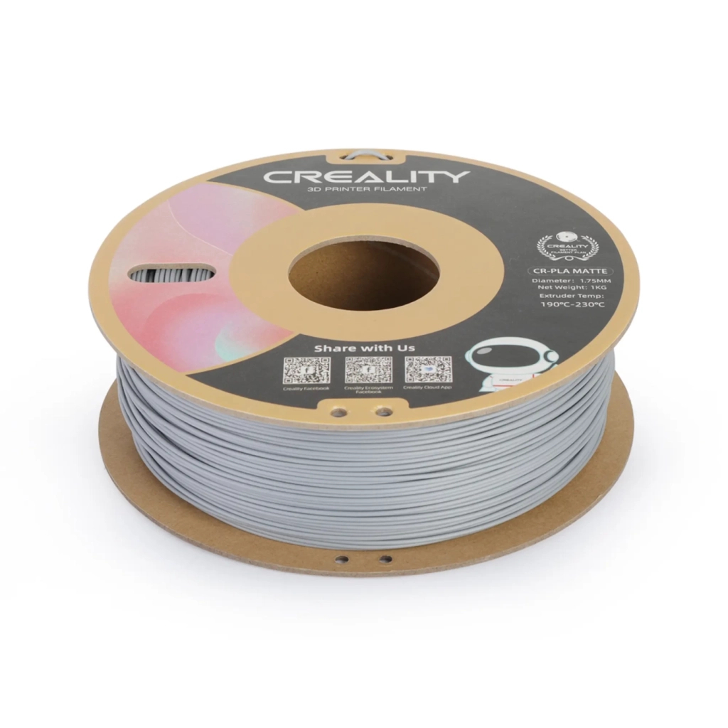 Пластик для 3D-принтера Creality PLA matte 1кг, 1.75мм, gray (3301010299) Пластик для 3D-принтера Creality PLA matte 1кг, 1.75мм, gray (3301010299)
