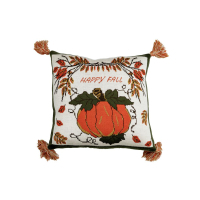 Pillowcase Provence decorative knitted Happy Fall Pumpkin 45x45 (029744)