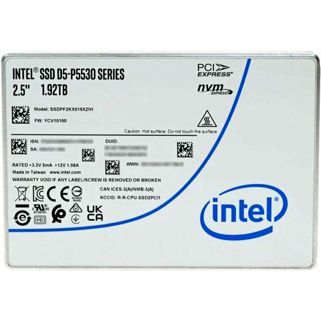 Накопичувач SSD U.2 2.5" 1.92TB D5-P5530 15mm INTEL (SSDPF2KX019XZN1)