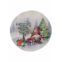 Table napkin Provence tapestry Christmas bonfire D 35 cm (036429)