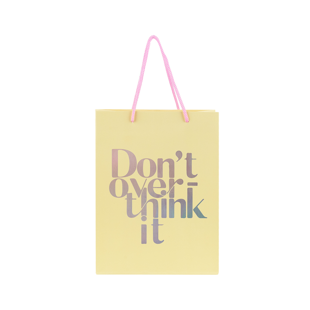 Подарунковий пакет Axent паперовий Don't overthink it 18х24 см (8501-30-A)