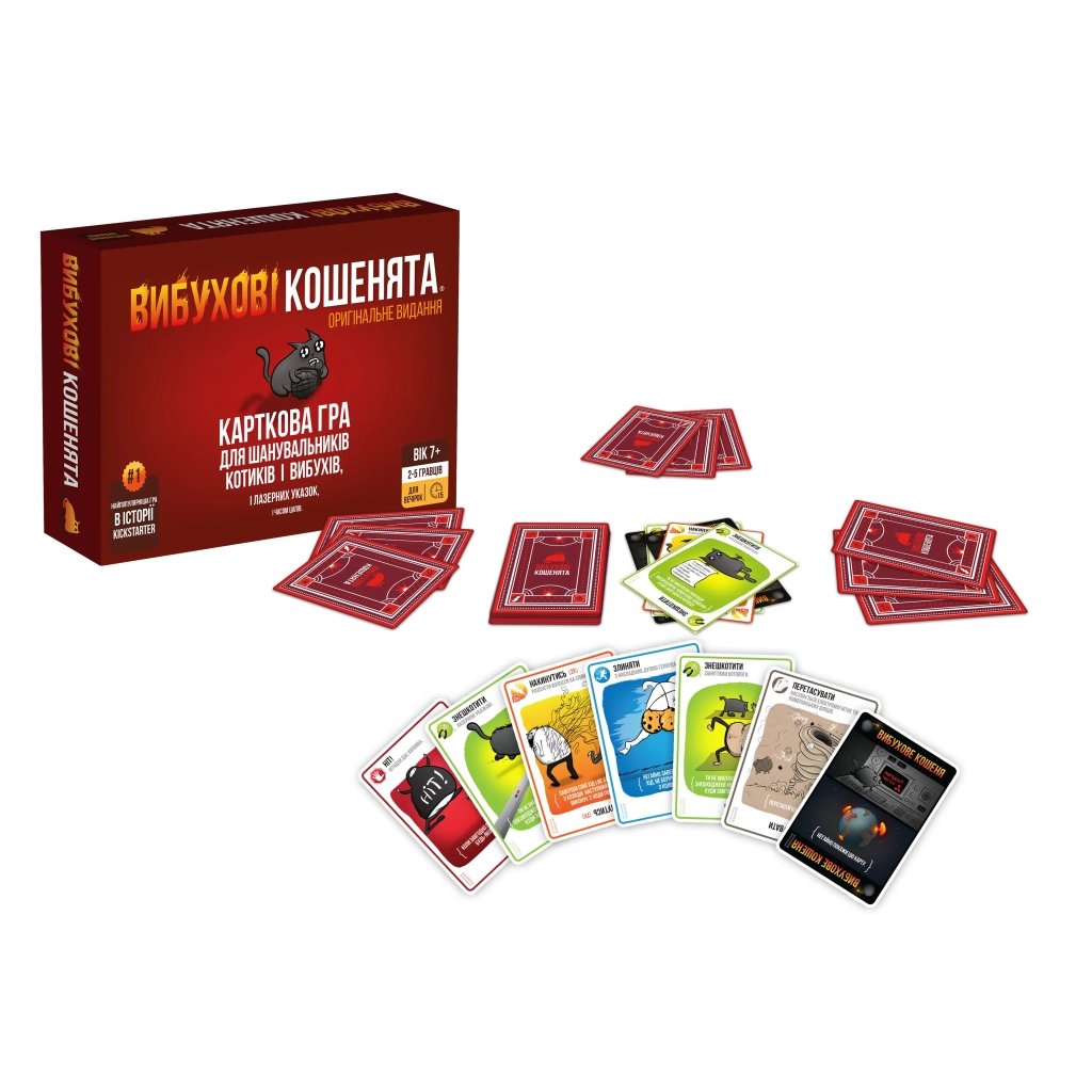 Настільна гра Rozum Вибухові кошенята: Оригінальне видання (Exploding Kittens: Original) (укр.) (EKIEK01UA) Настільна гра Rozum Вибухові кошенята: Оригінальне видання (Exploding Kittens: Original) (укр.) (EKIEK01UA)
