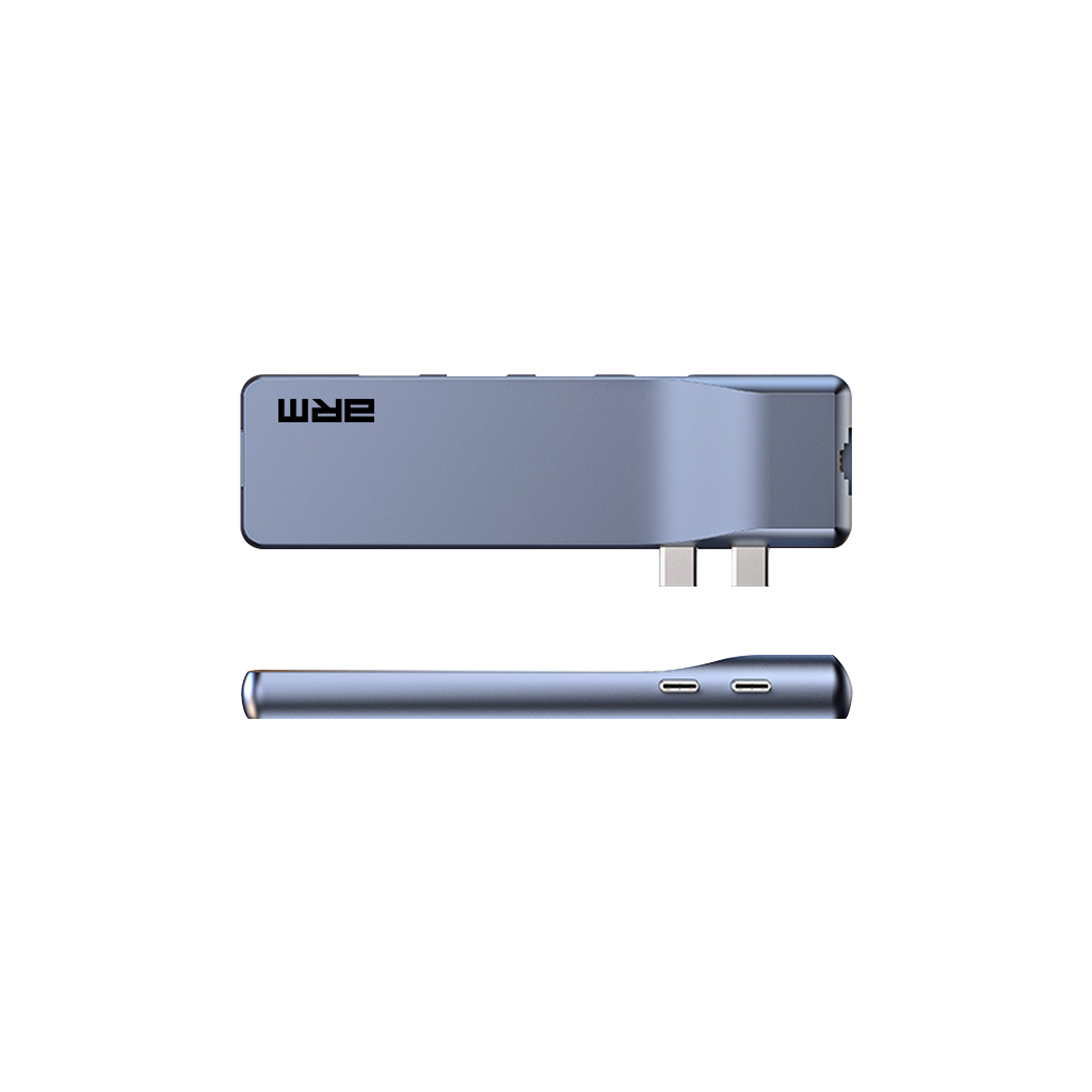 Концентратор Armorstandart For MacBook M-Series HDMI 4K, RJ45, PD, 3USB, SD, microSD Grey (ARM69367)