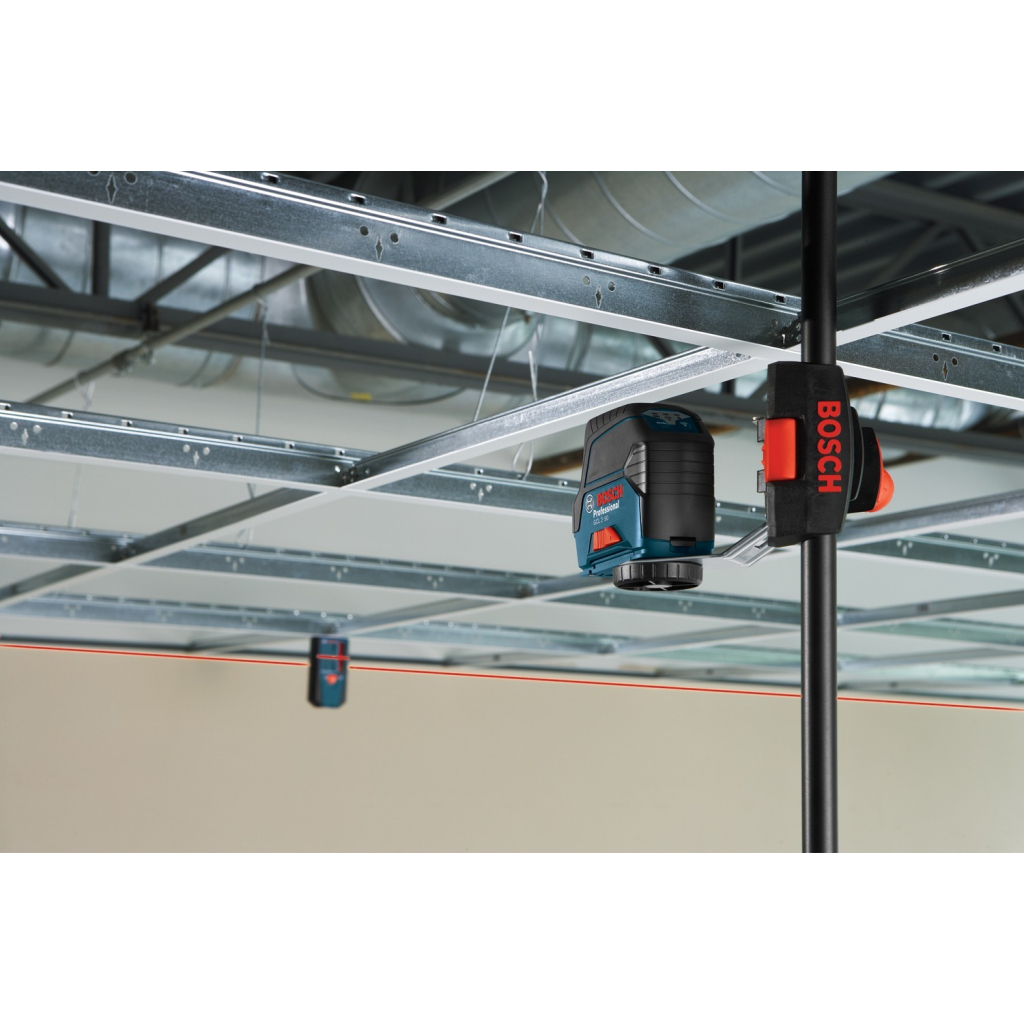 Лазерний нівелір Bosch Professional GCL2-50+RM1+BM3 до 20м, ±0.3мм/м, 4AAx1.5В, IP54, чохол, мішеннь, кейс (0.601.066.F02)