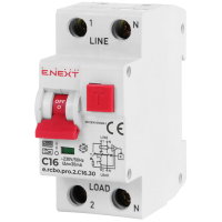 Differential automatic switch E.NEXT 1-p.+N e.rcbo.pro. C 16A 30mA (p0720009)