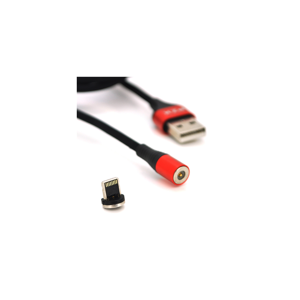Дата кабель USB 2.0 AM to Lightning 1.0m magnetic 3.1A black PZX (V133-B)