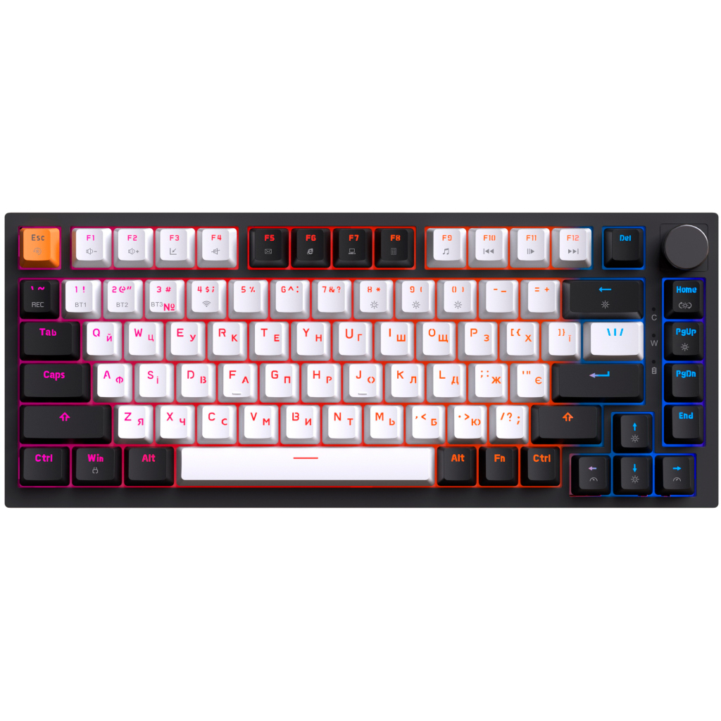 Клавіатура GamePro Asgard Valhalla MK160B Pro 75 RGB Wireless/Bluetooth/USB Black (MK160B Pro) Клавіатура GamePro Asgard Valhalla MK160B Pro 75 RGB Wireless/Bluetooth/USB Black (MK160B Pro)