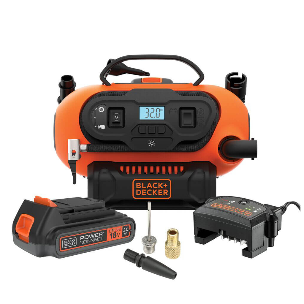 Автомобільний компресор Black&Decker Li-Ion, 18V, (без АКБ та ЗП) (BDCINF18N) Автомобільний компресор Black&Decker Li-Ion, 18V, (без АКБ та ЗП) (BDCINF18N)