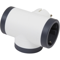 Network splitter Legrand PREMIUM 3x2K+With side sockets, color White/Black (694520)