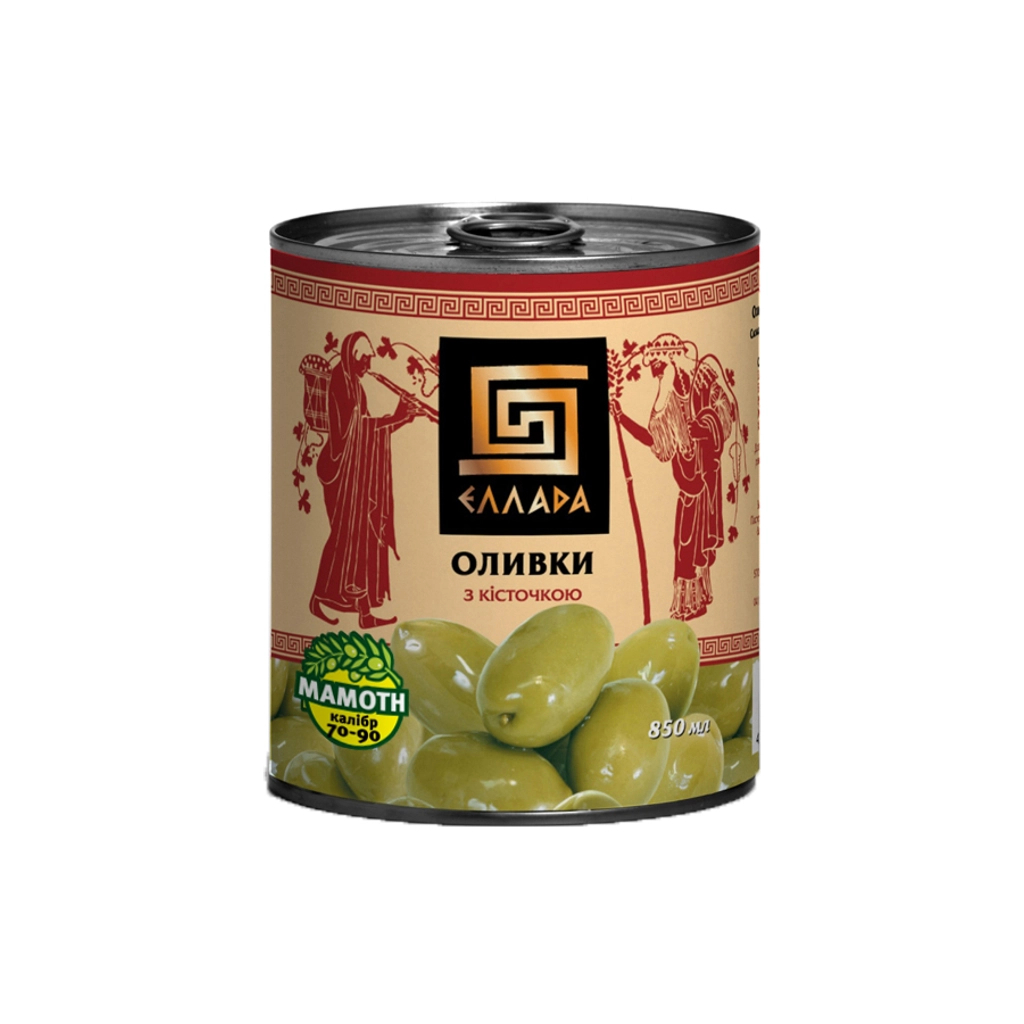 Овочева консервація Ellada Mamoth Оливки зелені з кісточкою 850 мл ж/б ключ (4820104250561) Овочева консервація Ellada Mamoth Оливки зелені з кісточкою 850 мл ж/б ключ (4820104250561)