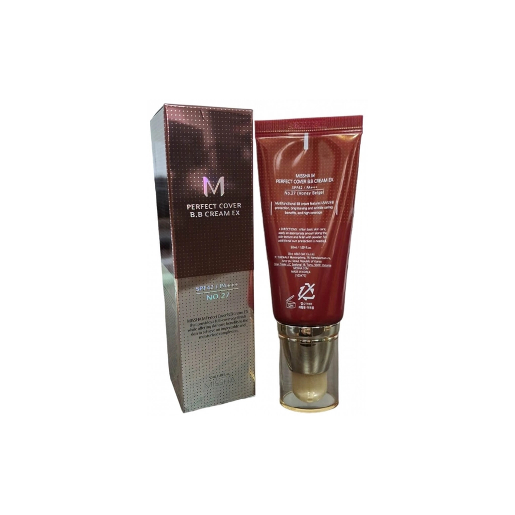 BB-крем Missha M Perfect Cover BB Cream EX SPF42/PA+++ 27 - Honey Beige (8809747940776)