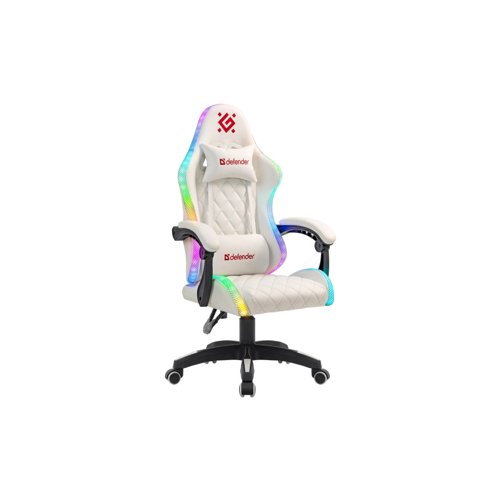 Крісло ігрове Defender Energy RGB White (64557)