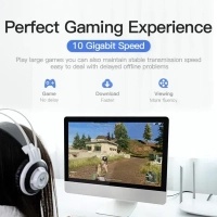 Патч-корд 0.5м, FTP cat 7 RJ-45 black Vention (ICABD)