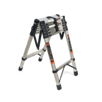 Voltronic ladder 2.7m double 7+7 steps, stainless steel, up to 150kg, width 46cm (YT43388)