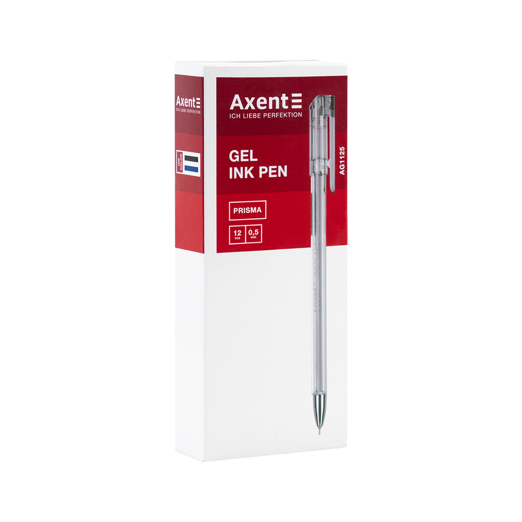 Ручка гелева Axent Prisma 0,5 мм, чорний (AG1125-01-A)