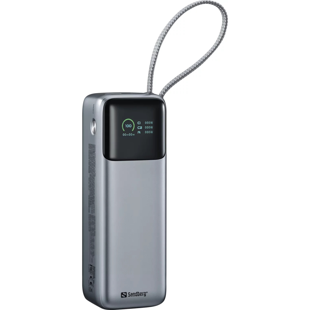 Повербанк Sandberg 27000mAh 140W+100W PD/140W, with built-in Type-C cable 140W (421-31)