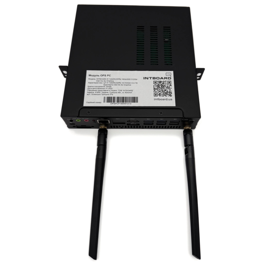 Комп'ютер Intboard OPS PC і5-1250PE/DDR4 16Gb/SSD 512Gb/Intel Iris Xe Graphics (10738009)