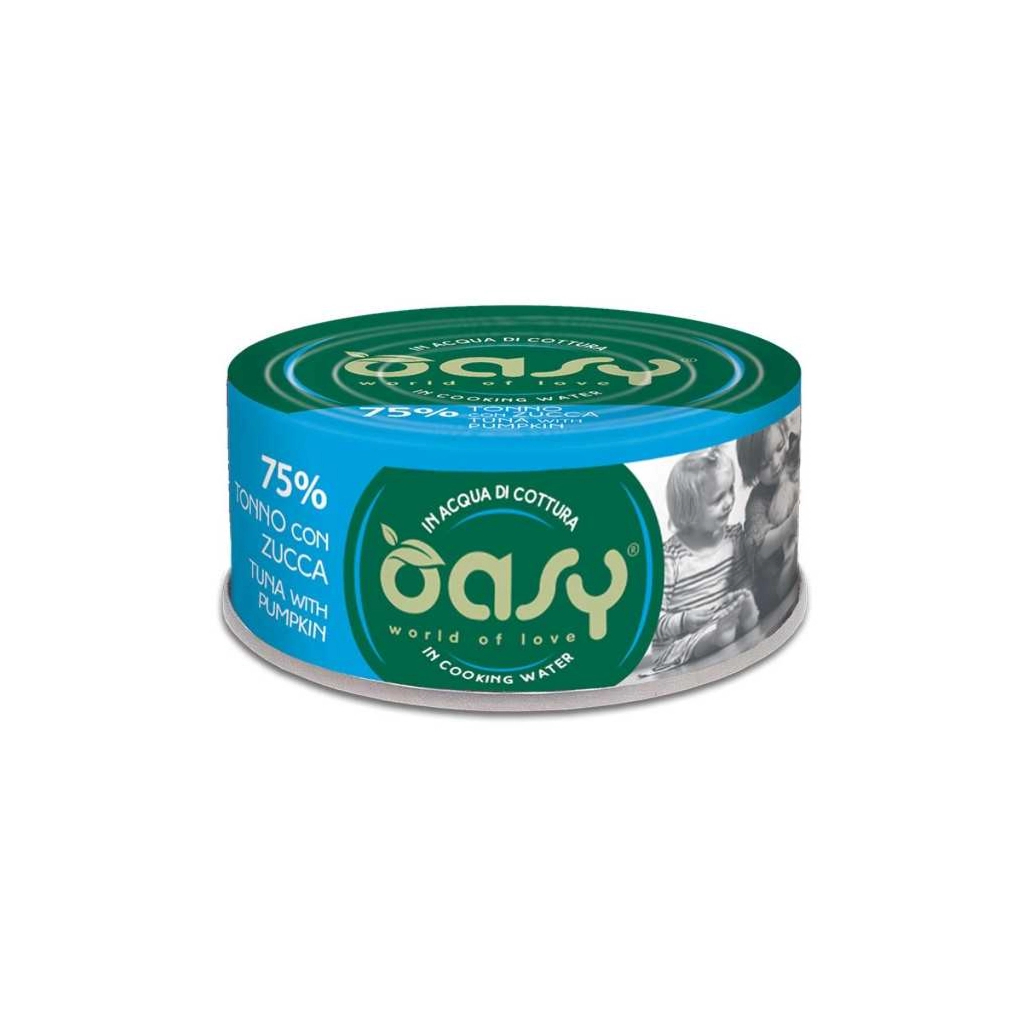 Консерви для котів OASY Wet More Love з тунцем та гарбузом 70 г (8053017349800)