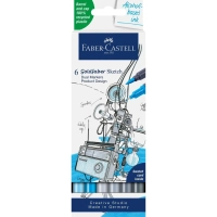 Art marker Faber-Castell set of double-sided Goldfaber Gofa Sketch Markers Product Design, 6 colors (32544)