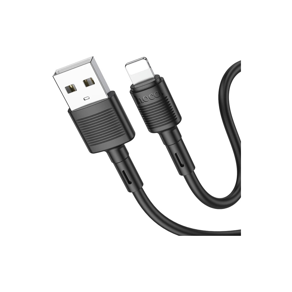 Дата кабель USB 2.0 AM to Lightning 1.0m 2.4A X83 black HOCO (6931474770868) Дата кабель USB 2.0 AM to Lightning 1.0m 2.4A X83 black HOCO (6931474770868)