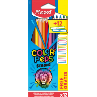 Colored pencils Maped COLOR PEPS Classic, 12 colors + 12 stickers (MP.862725)