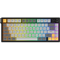 Клавіатура Ajazz AF82 Wireless/Bluetooth/USB UA Black/Gray/Yellow (AF82-BGY)