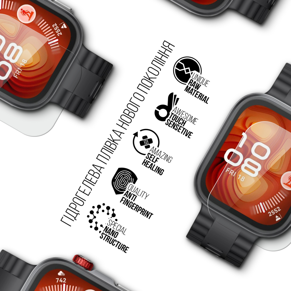 Плівка захисна Armorstandart hydrogel Huawei Watch Fit 5 Pro 6 pcs (ARM93579) Плівка захисна Armorstandart hydrogel Huawei Watch Fit 5 Pro 6 pcs (ARM93579)