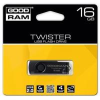 USB флеш накопичувач Goodram 16Gb Twister Black USB 2.0 (PD16GH2GRTSKKR9)