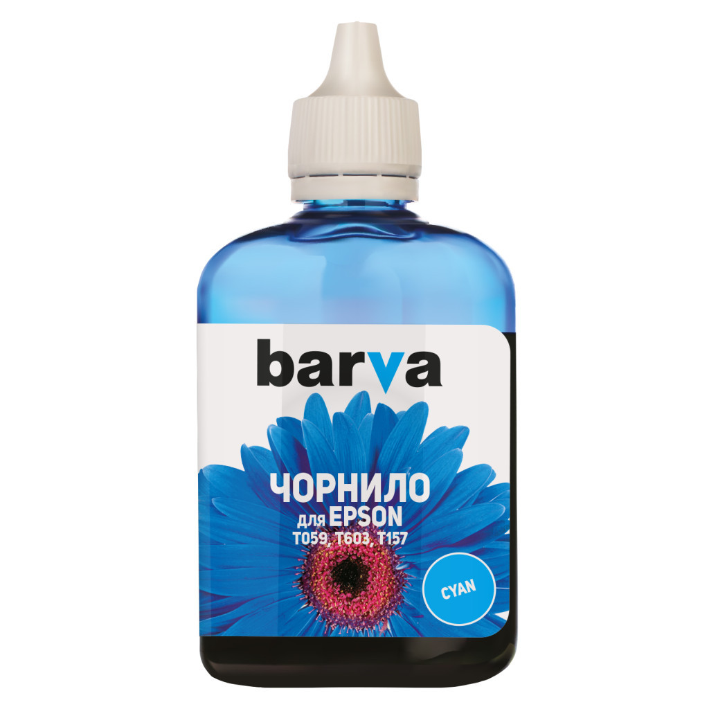Чорнило Barva Epson E059 100 мл, Cyan (E059-450) Чорнило Barva Epson E059 100 мл, Cyan (E059-450)