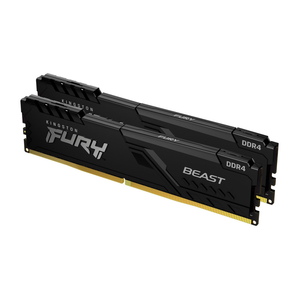 Модуль пам'яті для комп'ютера DDR4 32GB (2x16GB) 3733 MHz Fury Beast Black Kingston Fury (ex.HyperX) (KF437C19BB1K2/32)