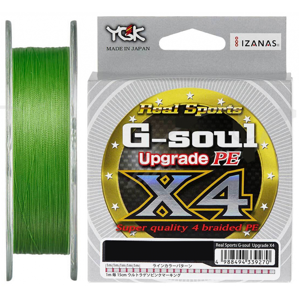 Шнур YGK G-Soul X4 Upgrade 150m 0.25/5lb Light Green (5545.00.96) Шнур YGK G-Soul X4 Upgrade 150m 0.25/5lb Light Green (5545.00.96)