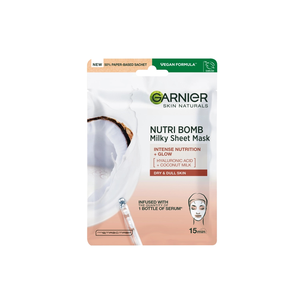 Маска для обличчя Garnier Skin Naturals Тканинна Живлення-Бомба 28 г (3600542319751/3600542319768)
