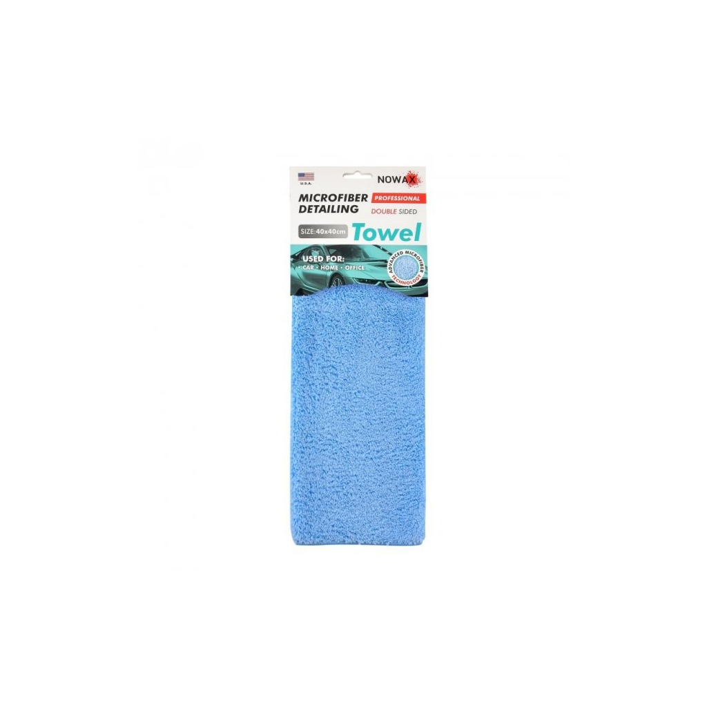 Автомобільна серветка NOWAX 40х40см, блакитна (NX68442)