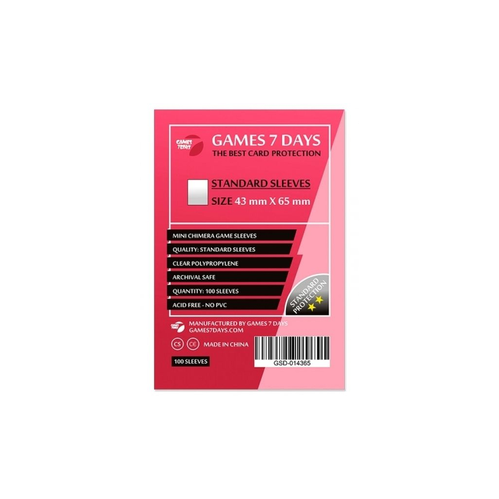 Протектор для карт Games 7 Days 43 х 65 мм, Mini Chimera, 100 шт (STANDART) (GSD-014365)