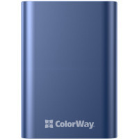 Батарея універсальна ColorWay 20 000 mAh PD/20W, QC/3.0, USB-C/USB-A max.22.5W Blue (CW-PB200LPG2BL-PDD)