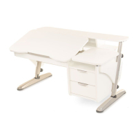 Desk Pondi Ergonomic transformer with a cabinet White-gray (BL211СР)