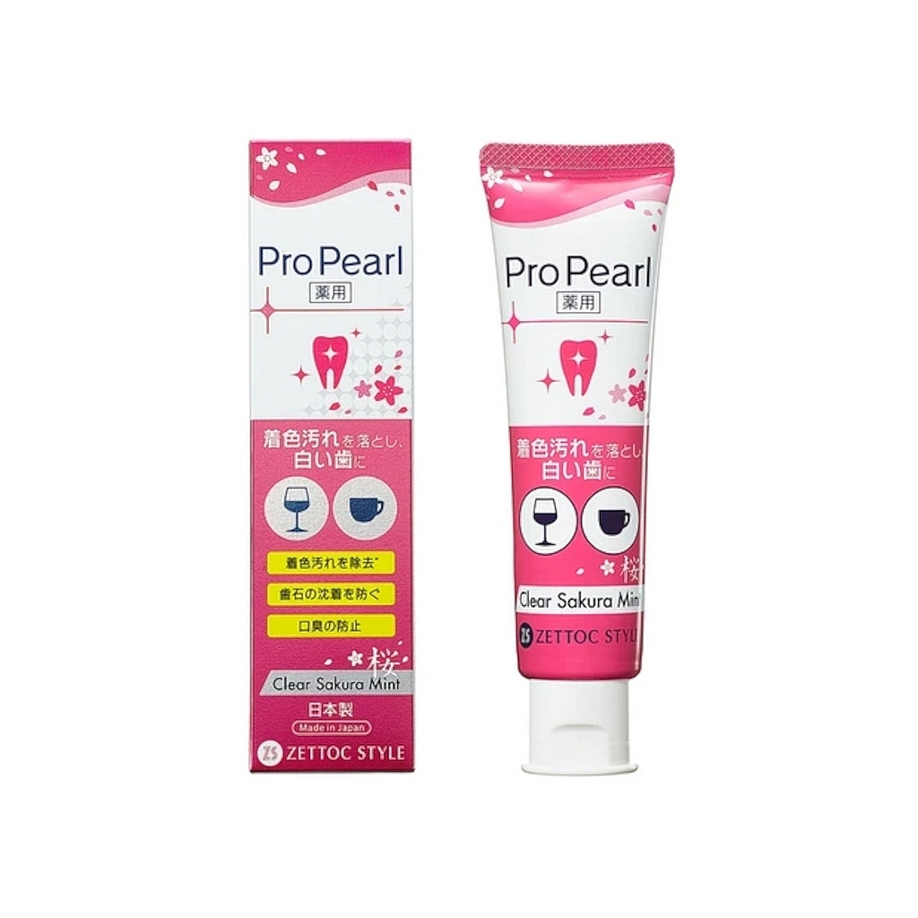 Зубна паста Zettoc ProPearl Сакура та м'ята 100 г (4582118954445)
