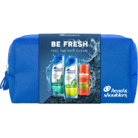 Набір косметики Head & Shoulders Шампунь Head & Shoulders Глибоке очищення 2х300 мл + Гель для гоління Gillette Fusion 75 мл (8700216184366)