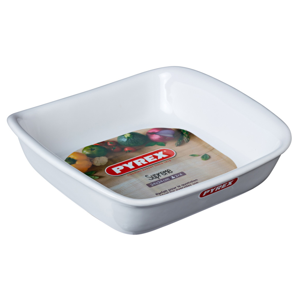 Форма для випікання Pyrex Supreme white квадратна 24 х 24 см (SU24SR1/7246)