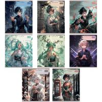 ZiBi notebook set of student ANIME 48 sheets cell 10 pieces, 8 items (ZB.1704-99)