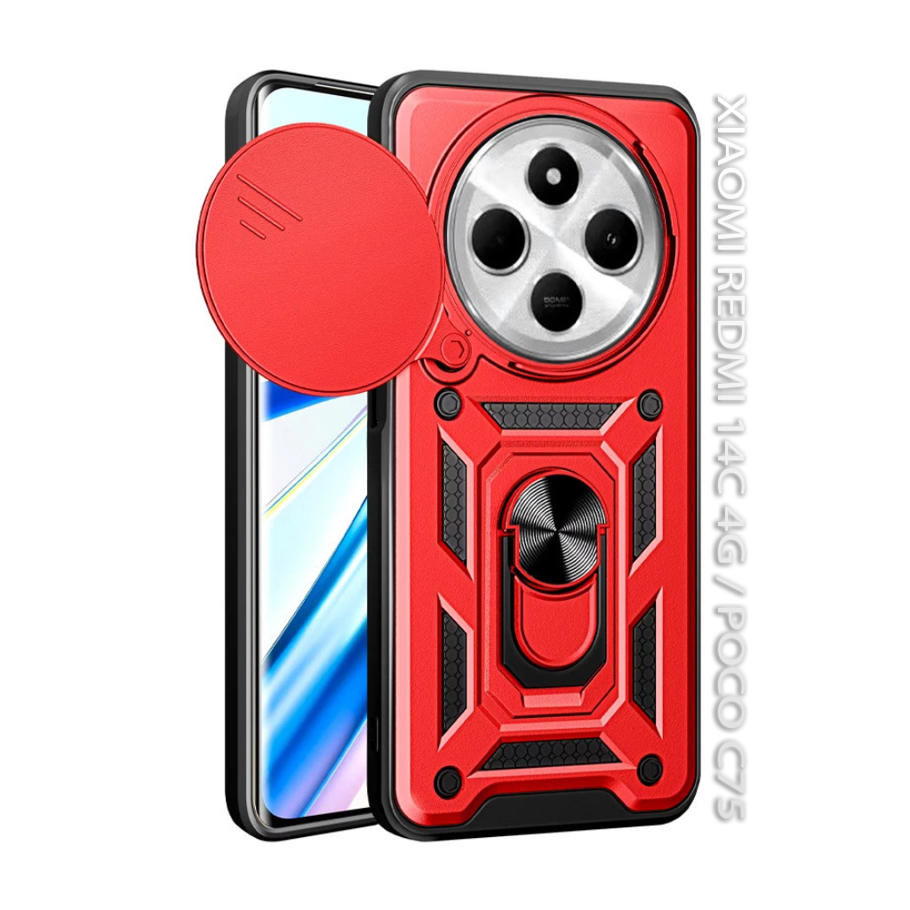 Чохол до мобільного телефона BeCover Military BeCover Xiaomi Redmi 14C 4G / Poco C75 Red (712492)