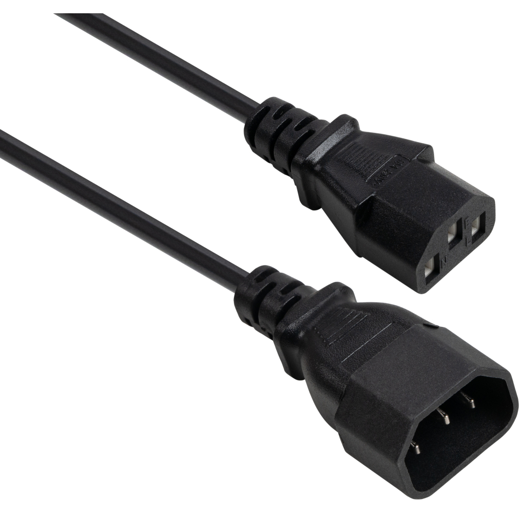 Кабель живлення C13 to C14 1.8m 0.75mm2 Rezone (RZPC-13141875)