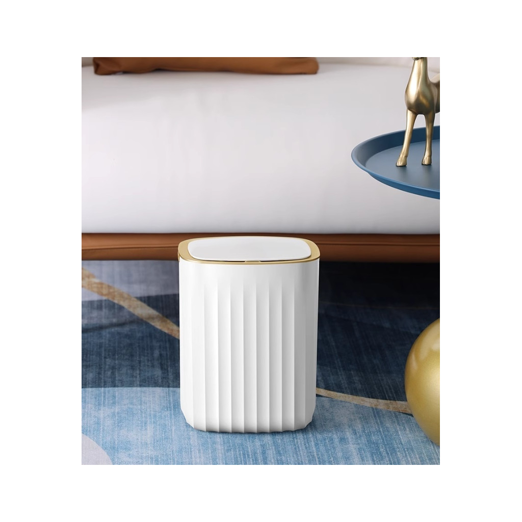 Контейнер для сміття JAH Nordic Сенсорний Білий із сірим 12 л (20258)