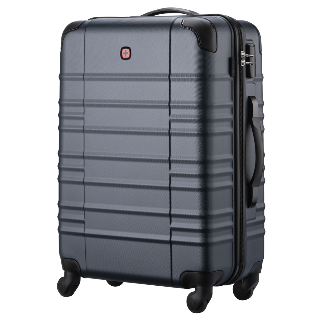 Валіза Wenger Amplar, середня, пластик, 4 колеса, синя (653147) Валіза Wenger Amplar, середня, пластик, 4 колеса, синя (653147)