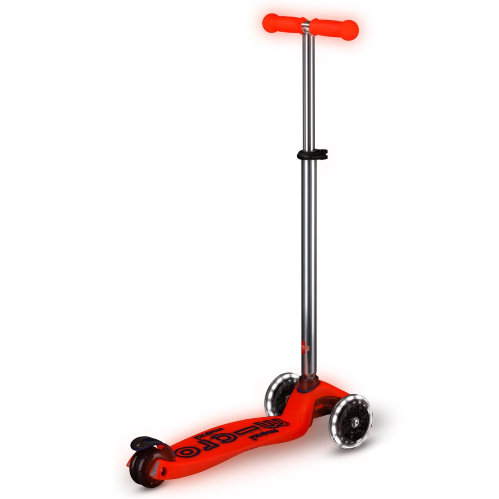 Самокат Micro Maxi Deluxe Glow LED Червона аура (MMD368)