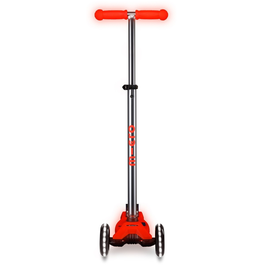 Самокат Micro Maxi Deluxe Glow LED Червона аура (MMD368)