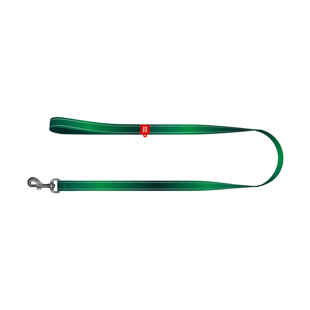 Повідець для собак WAUDOG Nylon Mono світловідбивний L-XXL 25 мм, 300 см, зелений (464518)