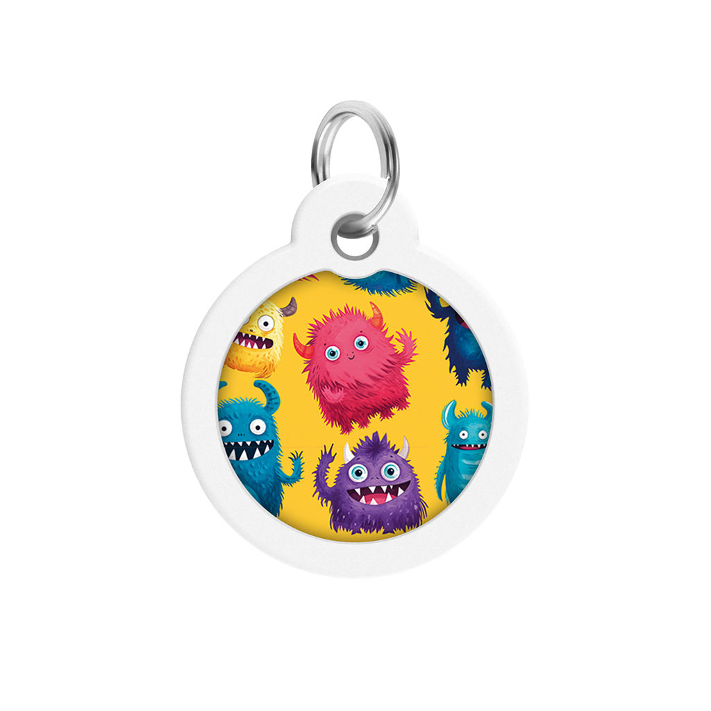 Адресник для тварин WAUDOG Smart ID з QR паспортом "Мохнаті монстри", коло 30 мм (230-4050)