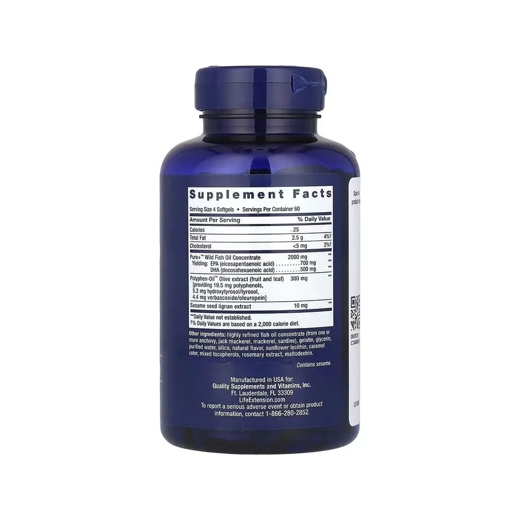 Вітамінно-мінеральний комплекс Life Extension Супер Омега-3, Super Omega-3, 240 гелевих капсул (LEX-19862) Вітамінно-мінеральний комплекс Life Extension Супер Омега-3, Super Omega-3, 240 гелевих капсул (LEX-19862)