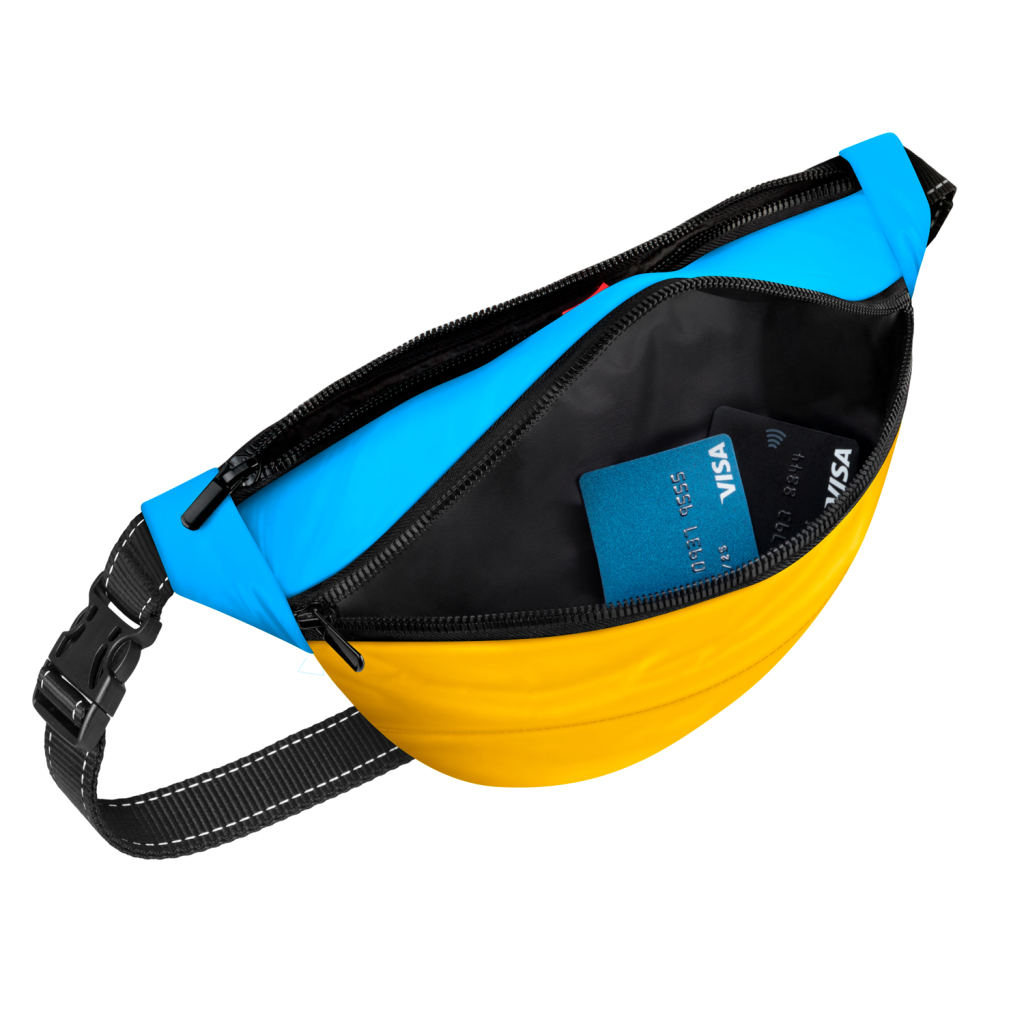 Поясна сумка-бананка для собак WAUDOG Family "Colors of freedom" 33х17х10 см (363-4020)